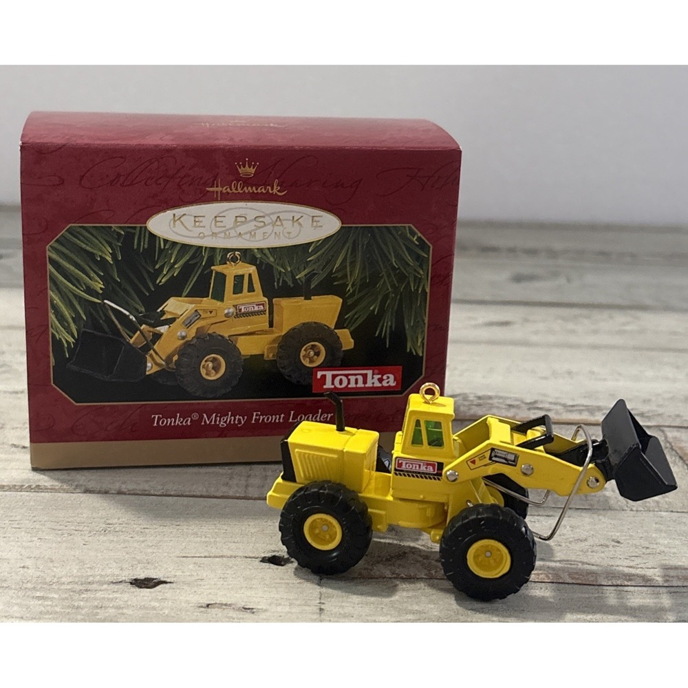 Hallmark 1997 Tonka Front‎ Loader Die-Cast Metal Christmas VTG Ornament NEW